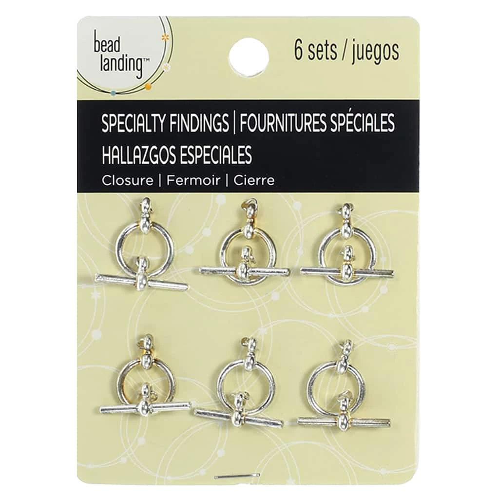 Hot Sale 🛒 12 Packs: 6 ct. (72 total) Silver Toggle Clasps by Bead Landing™ 🎁 3 Hot Sale 🛒 12 Packs: 6 ct. (72 total) Silver Toggle Clasps by Bead Landing™ 🎁