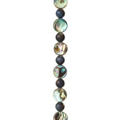 Outlet ❤️ Blue & Brown Flat Oval Abalone Beads, 8mm by Bead Landing™ 🔔