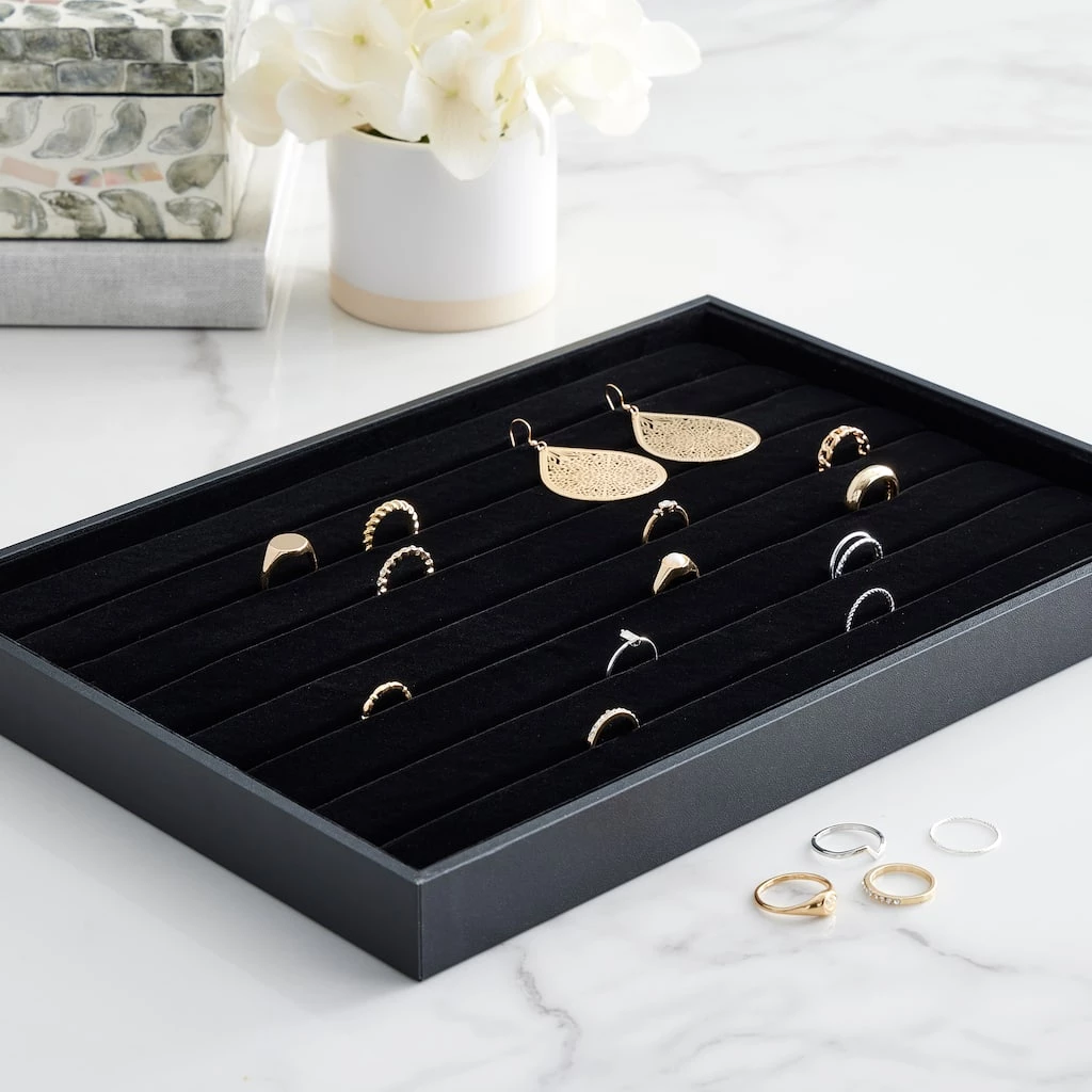 Discount 🛒 Black Velvet Ring Display Tray by Bead Landing™ 💯 4 Discount 🛒 Black Velvet Ring Display Tray by Bead Landing™ 💯 - Image 2