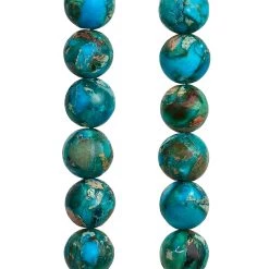 Best Pirce 😀 Dyed Turquoise Imperial Jasper Round Beads, 8mm by Bead Landing™ 🎉