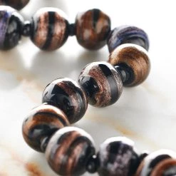 Discount ✔️ Black & Amber Lampwork Glass Beads, 10mm by Bead Landing™ 🔔