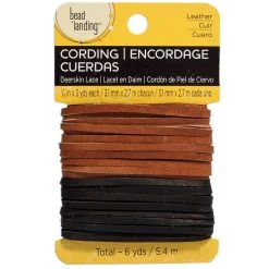 Discount ✨ 12 Pack: Black & Tan Deerskin Leather Lace by Bead Landing™ 🎉