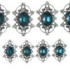 Flash Sale ⌛ Dark Aqua Slider Metal Oval Beads, 35mm by Bead Landing™ 🎁