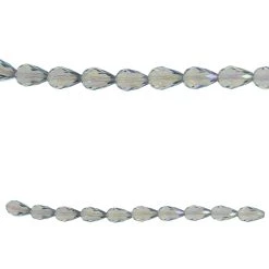 Wholesale 👍 Iridescent Green Glass Teardrop Beads, 14mm by Bead Landing™ ⌛