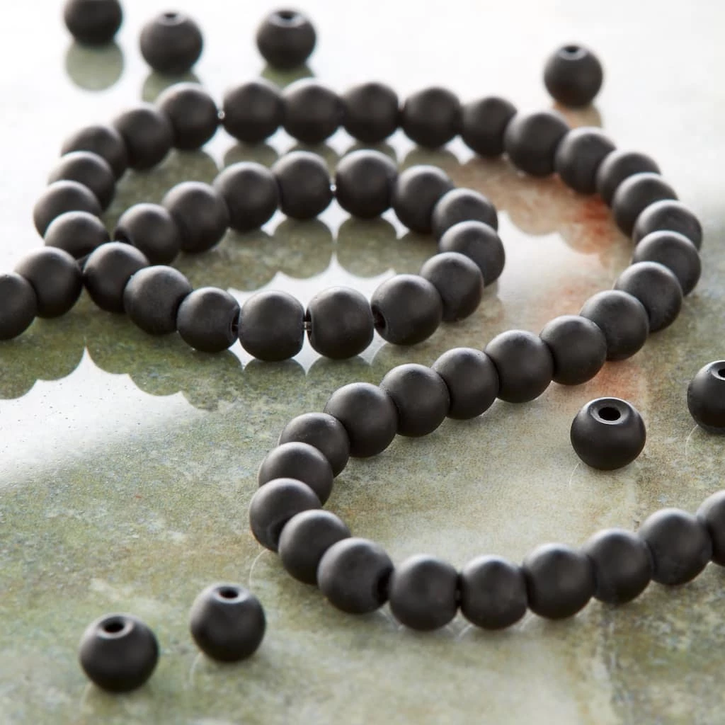 Deals 😉 Matte Black Glass Round Beads, 4mm by Bead Landing™ 🔔 4 Deals 😉 Matte Black Glass Round Beads, 4mm by Bead Landing™ 🔔 - Image 2