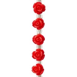 Buy 🎁 Red Quartzite Rose Beads, 8mm by Bead Landing™ 🎁