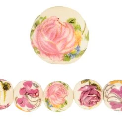 Hot Sale 🔔 12 Pack: Ceramic Floral Round Beads, 12mm by Bead Landing™ ⭐