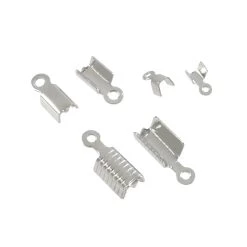 Promo 👏 Silver Grooved Crimp Cord End Cap Mix by Bead Landing® 🎉