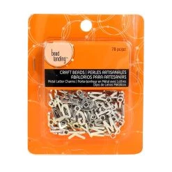 Buy 👏 12 Pack: Metal Letter Charms by Bead Landing™ ✔️