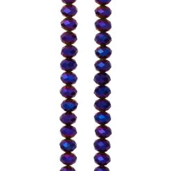 Brand new ✨ Amethyst Iridescent Glass Faceted Rondelle Beads, 6mm by Bead Landing™ ✨