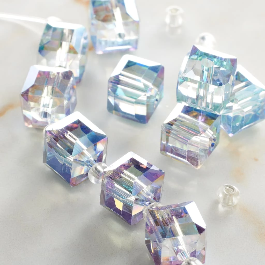 Outlet ๐ฅฐ Green Faceted Glass Cube Beads, 10mm by Bead Landing™ ๐ 4 Outlet ๐ฅฐ Green Faceted Glass Cube Beads, 10mm by Bead Landing™ ๐ - Image 2