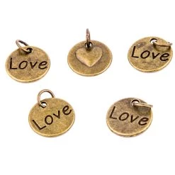 New 🛒 Brass Reverse Heart Charms by Bead Landing™ 🔥