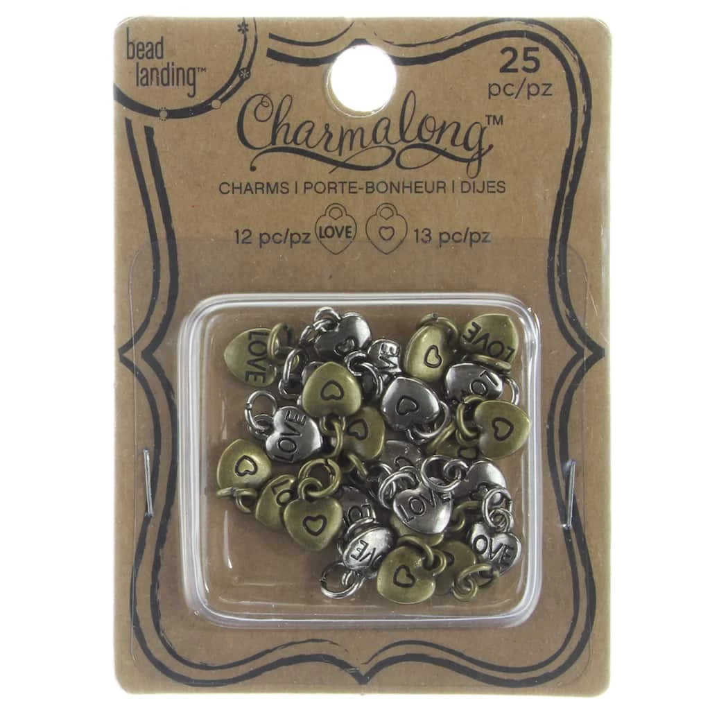 Wholesale ⌛ 12 Packs: 25 ct. (300 total) Charmalong™ Metal Heart-Shaped Charms by Bead Landing™ 💯 5 Wholesale ⌛ 12 Packs: 25 ct. (300 total) Charmalong™ Metal Heart-Shaped Charms by Bead Landing™ 💯 - Image 3