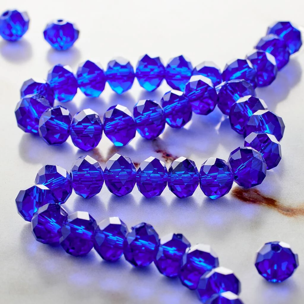 Outlet ๐ฅ Sapphire Glass Rondelle Beads, 8mm by Bead Landing™ ๐ 4 Outlet ๐ฅ Sapphire Glass Rondelle Beads, 8mm by Bead Landing™ ๐ - Image 2