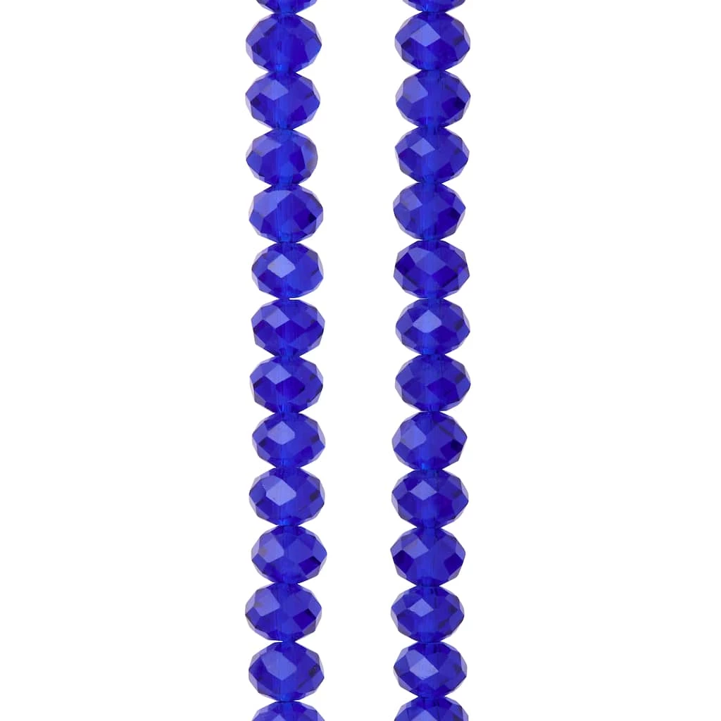 Outlet ๐ฅ Sapphire Glass Rondelle Beads, 8mm by Bead Landing™ ๐ 3 Outlet ๐ฅ Sapphire Glass Rondelle Beads, 8mm by Bead Landing™ ๐