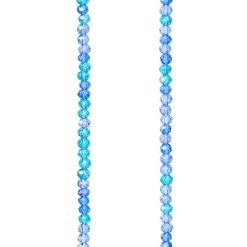 Coupon 😉 Blue Mix Rondelle Glass Beads, 3mm by Bead Landing™ 💯