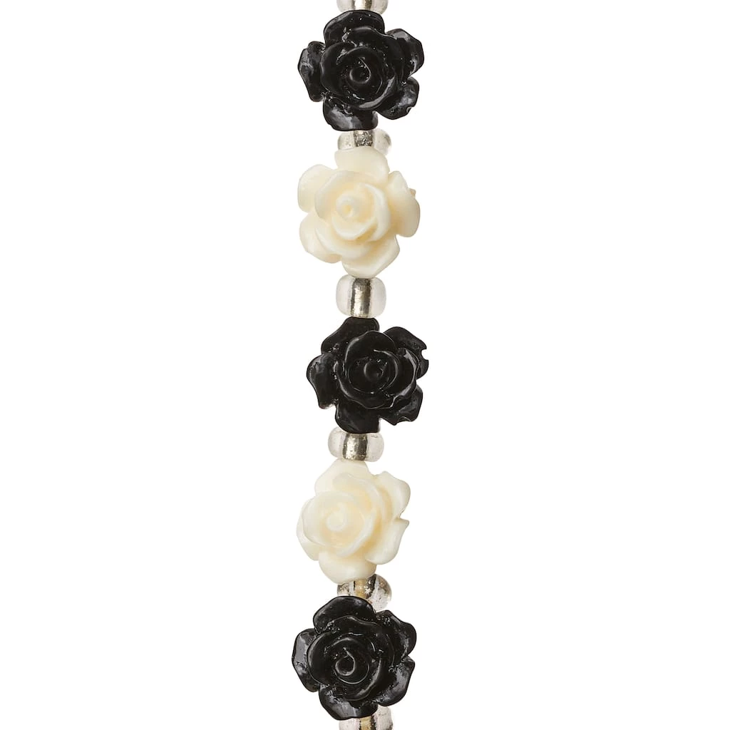 New 🔥 Black & White Flower Beads, 10mm by Bead Landing™ 🔥 3 New 🔥 Black & White Flower Beads, 10mm by Bead Landing™ 🔥