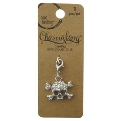 Wholesale 🌟 12 Pack: Charmalong™ Bling Skull Charm by Bead Landing™ 👏
