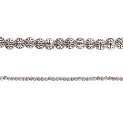 Budget 😀 Silver Rococo Metal Round Beads, 6mm by Bead Landing™ 👏
