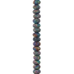 Best Pirce 🌟 Blue Iridescent Resin Rondel Beads, 8mm by Bead Landing™ 🛒