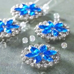 Cheapest ❤️ Sapphire Metal Flower Sliders, 27mm by Bead Landing™ 🤩 -Deals Bead Landing Store 10374749 20