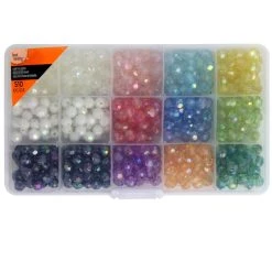 Promo 👏 12 Pack: Faceted Aurora Borealis Crafting Beads Box by Bead Landing™ 😍 -Deals Bead Landing Store 10392609 1