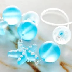 Buy ✨ Aqua Glass Starfish Mix Beads by Bead Landing™ ✔️ -Deals Bead Landing Store 10393300 20