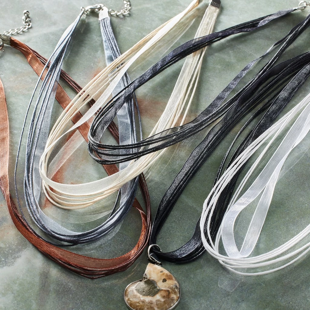 Brand new 🛒 Bead Landing™ Ribbon Cord Necklaces 🎉 4 Brand new 🛒 Bead Landing™ Ribbon Cord Necklaces 🎉 - Image 2