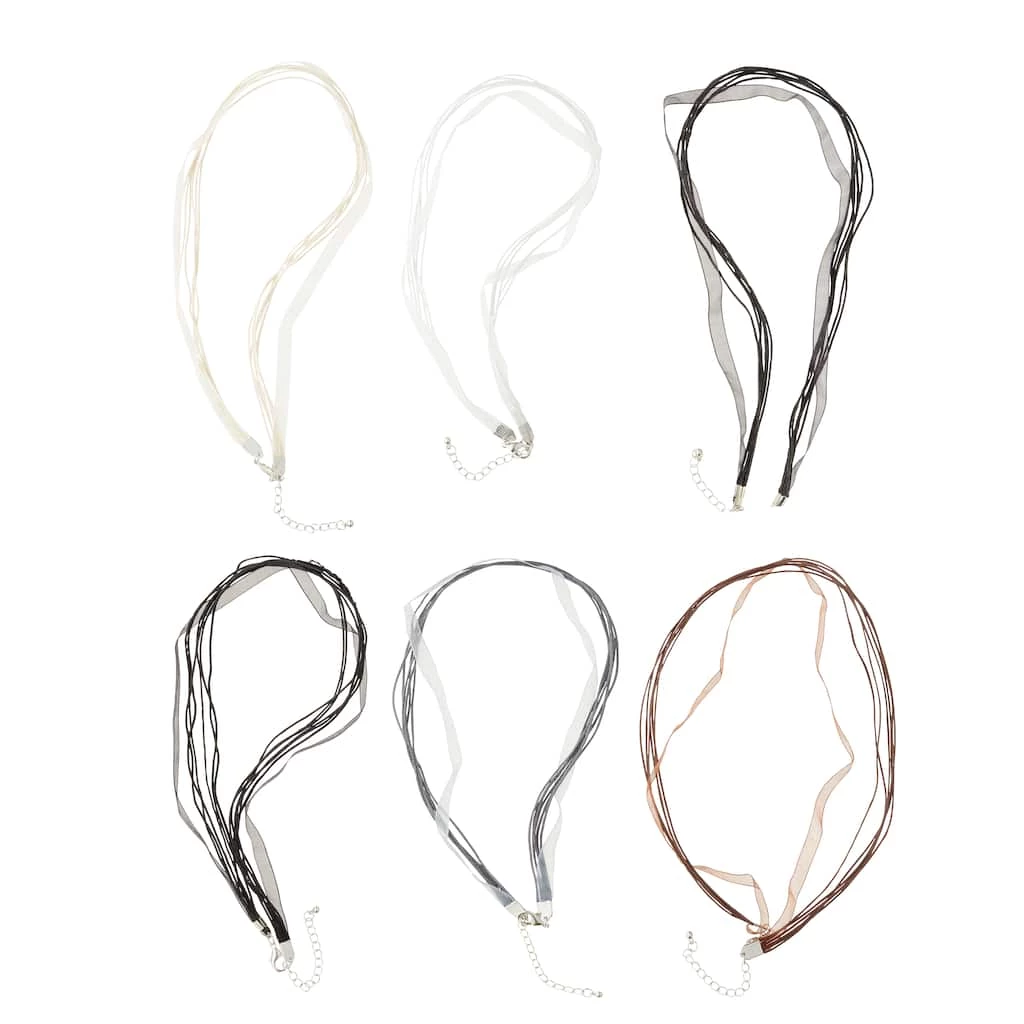 Brand new 🛒 Bead Landing™ Ribbon Cord Necklaces 🎉 3 Brand new 🛒 Bead Landing™ Ribbon Cord Necklaces 🎉