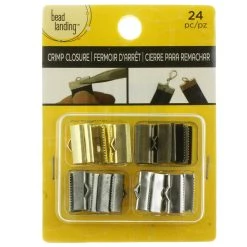 New 🔔 12 Packs: 24 ct. (288 total) Mixed Metal Crimp Closures by Bead Landing™ ✔️