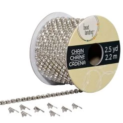 New 🔔 6 Pack: 2.5yd. Rhodium-Plated Cup Chain Spool by Bead Landing™ 🥰 -Deals Bead Landing Store 10397142