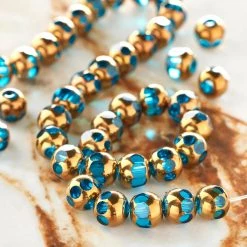 Brand new ๐ Aqua & Copper Faceted Glass Round Beads, 8mm by Bead Landing™ ๐ 6 Brand new ๐ Aqua & Copper Faceted Glass Round Beads, 8mm by Bead Landing™ ๐ -Deals Bead Landing Store 10401671 20