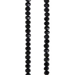 Deals 👍 Black Faceted Glass Rondelle Beads, 6mm by Bead Landing™ 👍