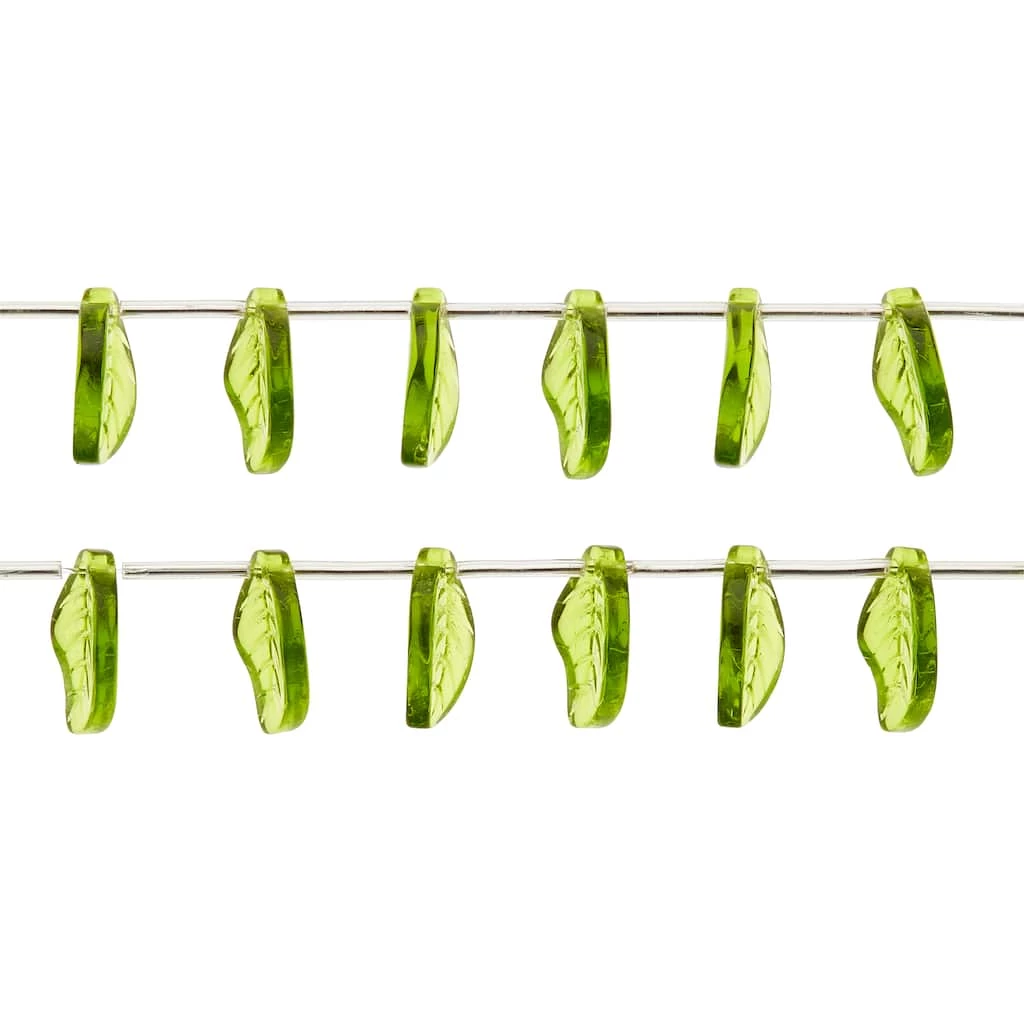 Flash Sale 🔥 Peridot Green Glass Leaf Beads, 17mm by Bead Landing™ 😍 3 Flash Sale 🔥 Peridot Green Glass Leaf Beads, 17mm by Bead Landing™ 😍
