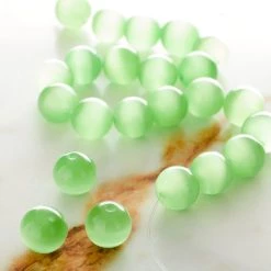 Cheap 🔥 Peridot Cat's Eye Glass Round Beads, 10mm by Bead Landing™ 😉 -Deals Bead Landing Store 10402085 20