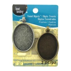 Cheap 🎉 12 Packs: 2 ct. (24 total) Found Objects™ Silver & Gold Oval Frame Pendants by Bead Landing™ 🛒 -Deals Bead Landing Store 10421332 1