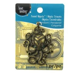 Promo 🤩 Found Objects™ Antique Brass Octopus Pendant by Bead Landing™ ⌛ -Deals Bead Landing Store 10421362