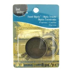 Wholesale 👏 Found Objects™ Round Frame Charms by Bead Landing™ 🥰 -Deals Bead Landing Store 10421461