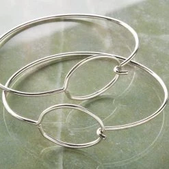 Budget ✔️ Charmalong™ Rhodium Oval Bangles by Bead Landing™ ✨ -Deals Bead Landing Store 10422155 20