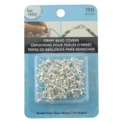 Best Sale ⌛ 10mm Silver Clam Shell Crimp Bead Covers by Bead Landing™ ⌛