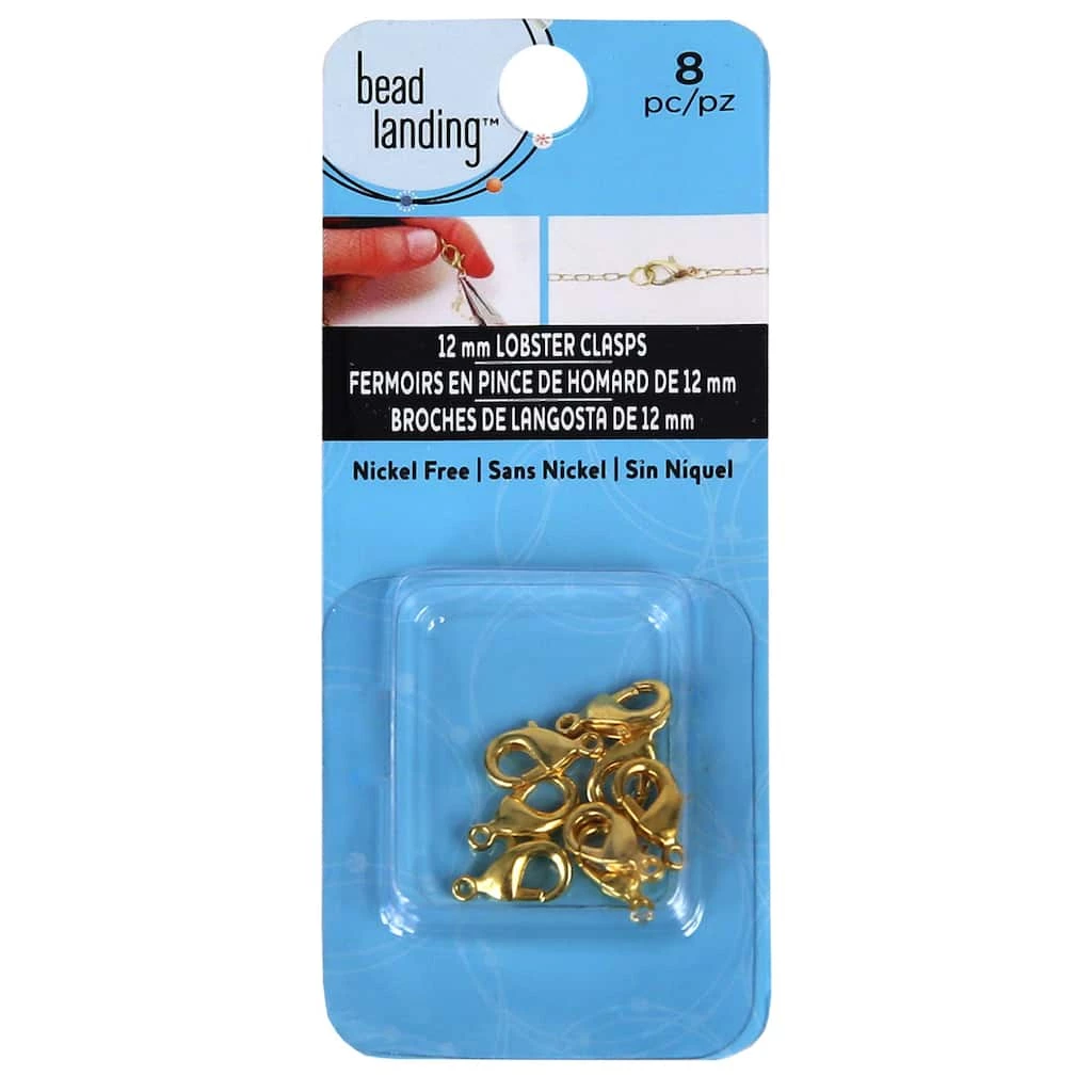 Budget 🎉 Bead Landing™ Gold Lobster Claw Clasp 🔔 3 Budget 🎉 Bead Landing™ Gold Lobster Claw Clasp 🔔