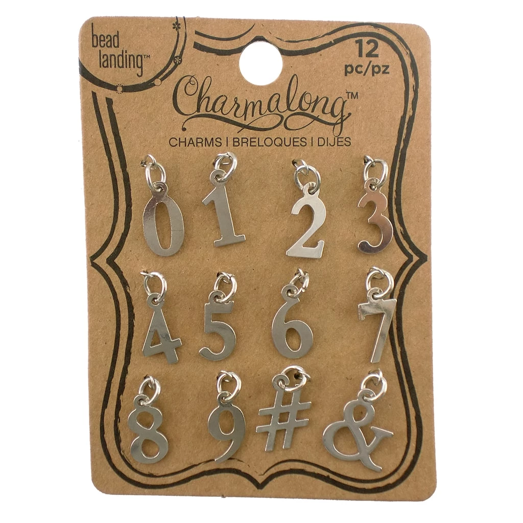 Deals 💯 12 Pack: Charmalong™ Rhodium Numbers Charm Set by Bead Landing™ 🌟 3 Deals 💯 12 Pack: Charmalong™ Rhodium Numbers Charm Set by Bead Landing™ 🌟