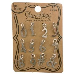 New 👍 Charmalong™ Rhodium Number Charms by Bead Landing™ 🔔