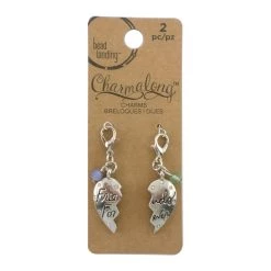 Best reviews of 💯 12 Packs: 2 ct. (24 total) Charmalong™ Friends Forever Heart Charms by Bead Landing™ 🔔