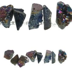 Wholesale 🎁 12 Pack: Sedona Dark Blue Druzy Agate Chunk Beads by Bead Landing™ 😍