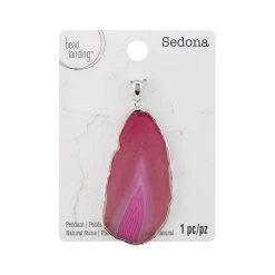 Discount 🎉 Sedona Pink Agate Slice Pendant by Bead Landing™ 😍