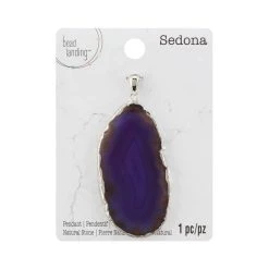 New ✨ Sedona Purple Agate Slice Pendant by Bead Landing™ ⭐