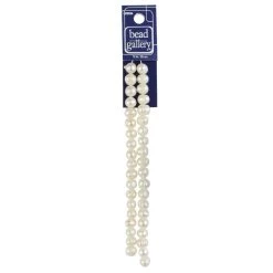 Wholesale 🥰 12 Pack: White Pearl Rondelle Beads, 8mm by Bead Landing™ 🔥 -Deals Bead Landing Store 10470727 r 1