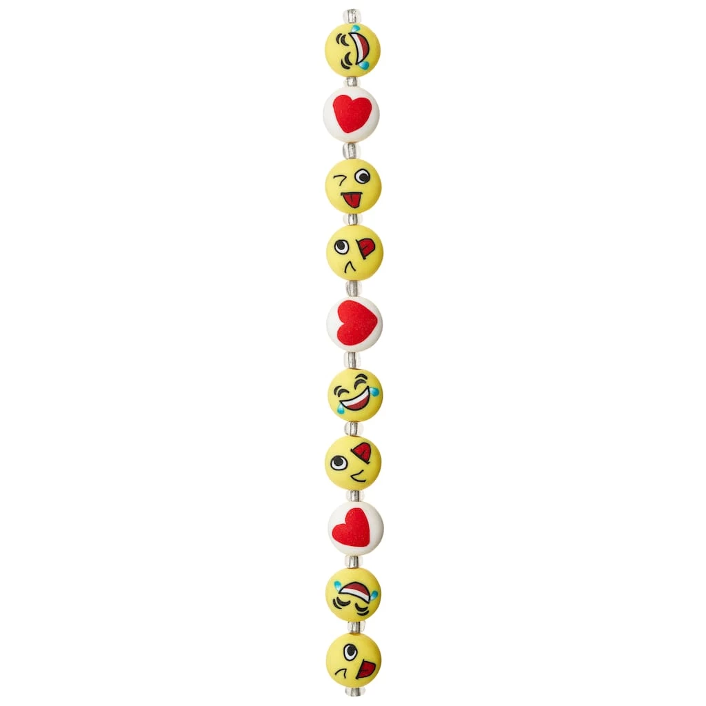 Buy ✨ Emoji Face Resin Round Beads, 11mm by Bead Landing™ 😍 5 Buy ✨ Emoji Face Resin Round Beads, 11mm by Bead Landing™ 😍 - Image 3