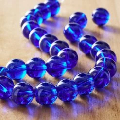 Coupon 😍 Blue Glass Round Beads, 10mm by Bead Landing™ 🤩 -Deals Bead Landing Store 10471461 20